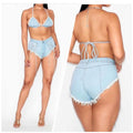 Ice Princess Denim Short Set