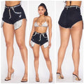 Diamond Drip Denim Short Set